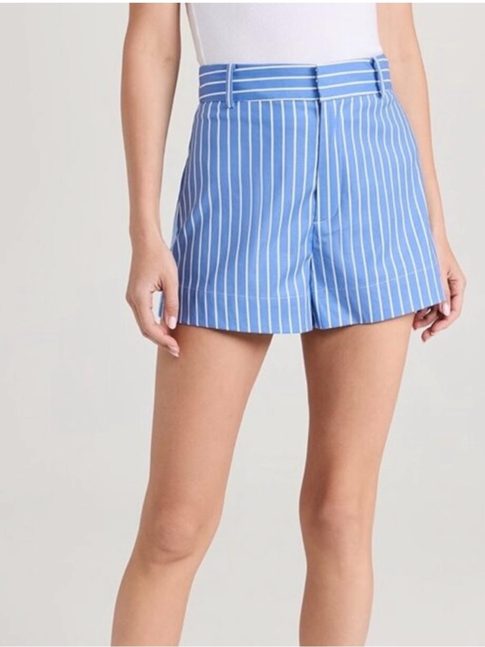 Reformation Willow Blue and White Shorts